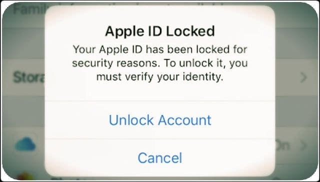 your apple id has been disabled for security reasons