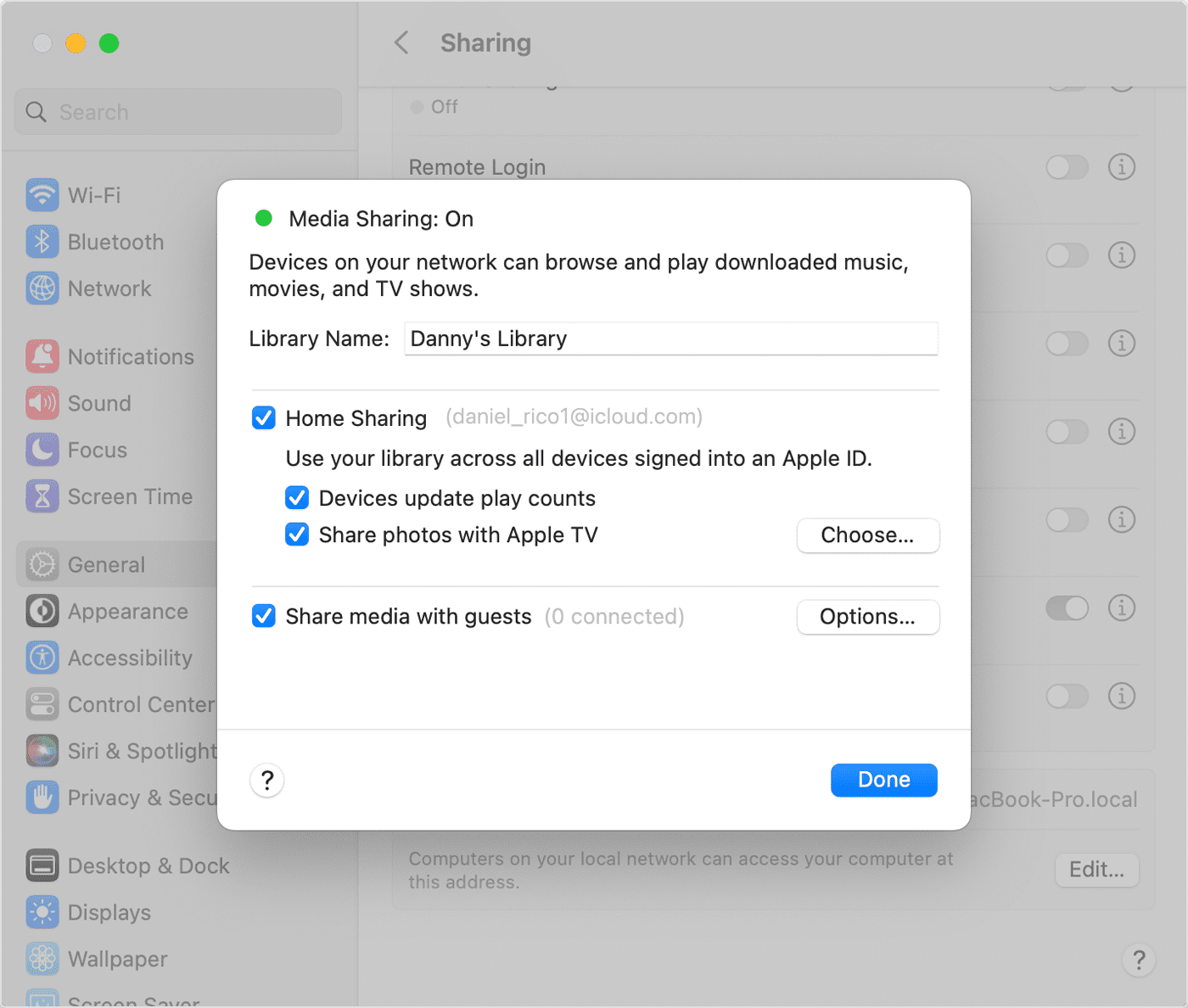 How to setup Home Sharing on Mac