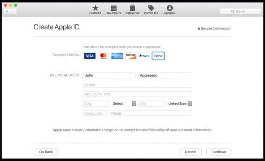 How to create an Apple ID without a credit card?