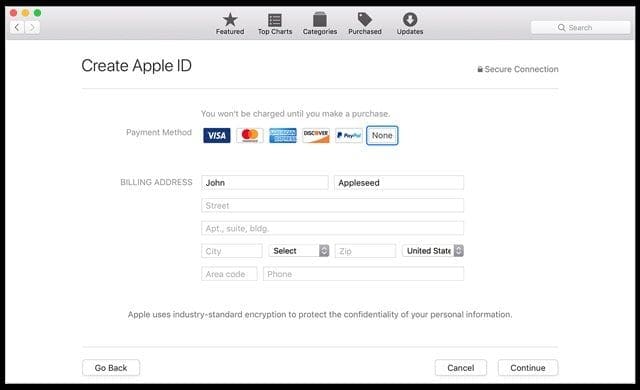 Comment créer un identifiant Apple sans carte de crédit?