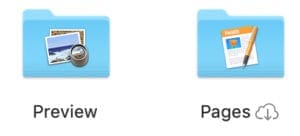 Downloaded and Uploaded iCloud folders