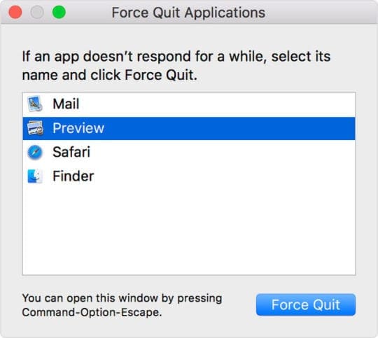 force quit Safari