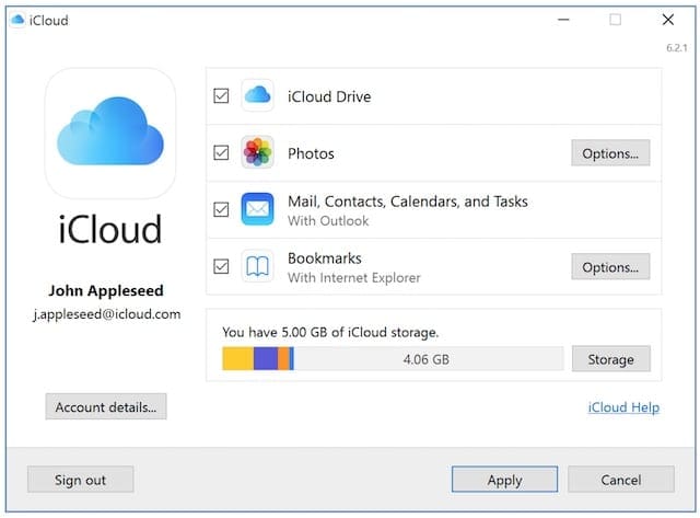iCloud for Windows application