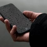 iphone with raindrops