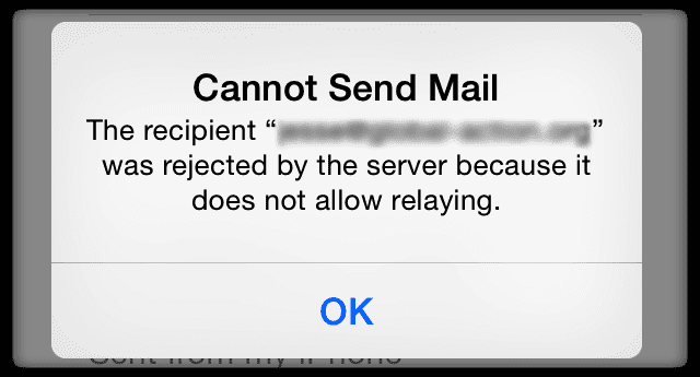 Server Does Not Allow Relaying Email Error Fix Apple Toolbox