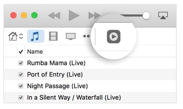 itunes remote bar