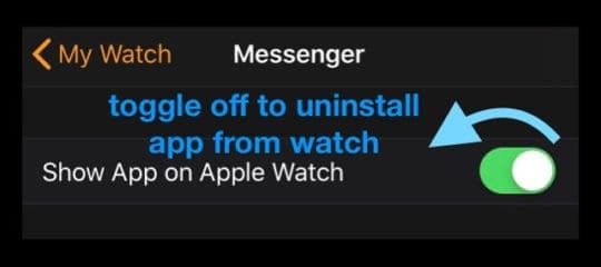 Remove app from Apple Watch