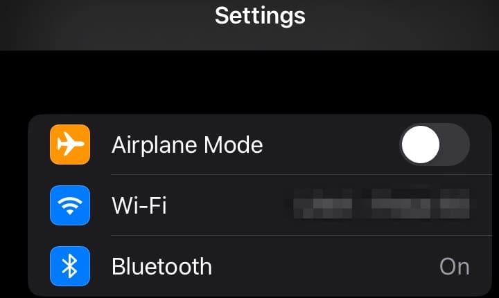 Airplane Mode on an iPad