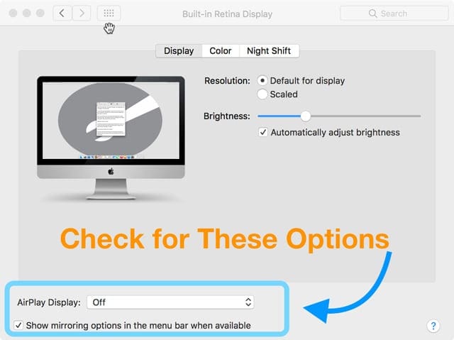 airplay options in mac
