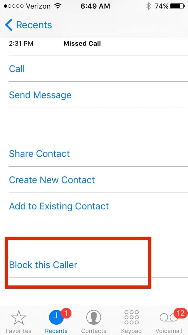 how can restrict unknown number call iphone