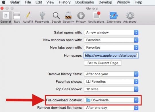 how to change default download folder on mac