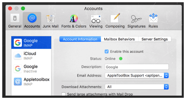 setup mac mail gmail in el capitan