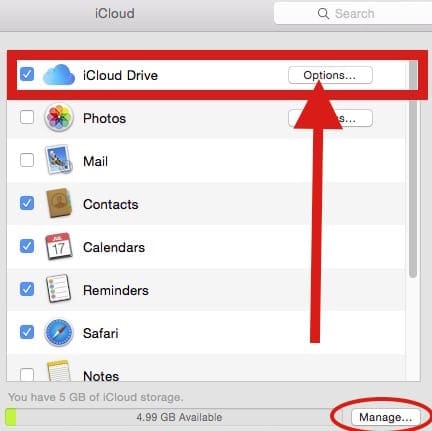 icloud drive настроить