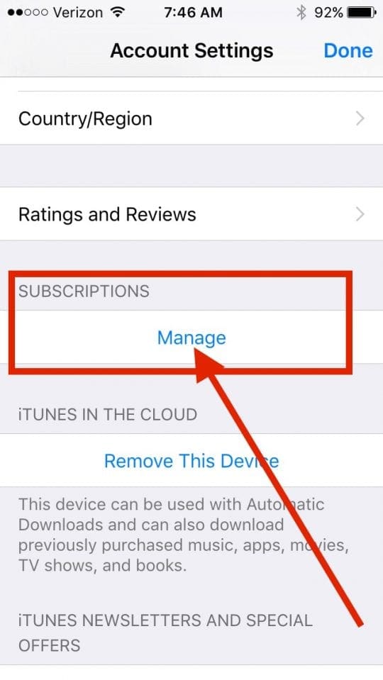Cancel Automatic magazine subscriptions in iTunes