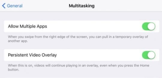 Using Multitasking on iPad