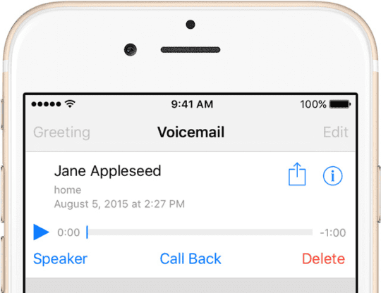voicemail apple ios 9