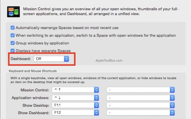 Как отключить приборную панель на вашем Macbook