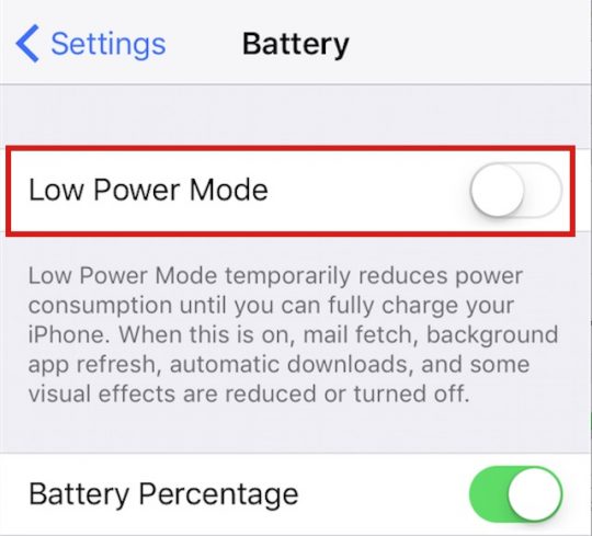 does putting your phone on low battery mode damage it