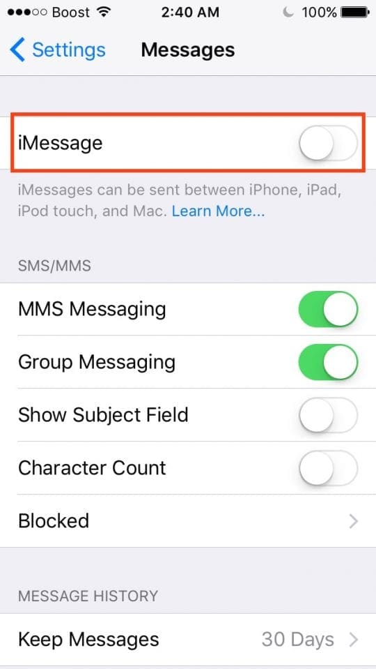 Iphone 6 Cannot Send Photos In Imessage How To Appletoolbox