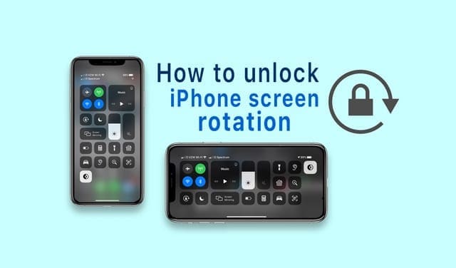 Unlock iPhone screen rotation and orientation