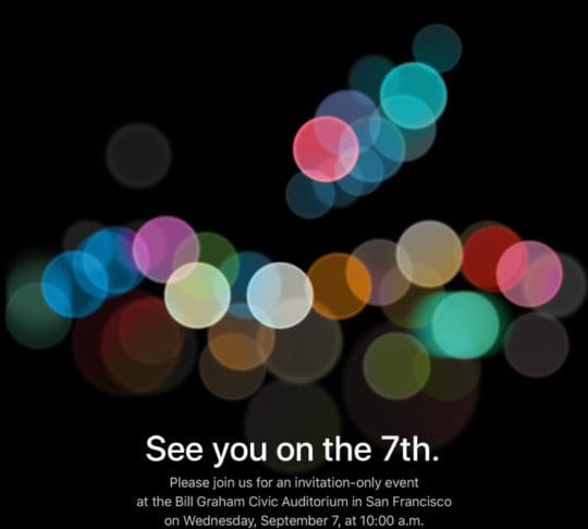  Apple will be holding a press event on Sept  Apple Announces Sept 7 as the Event Date