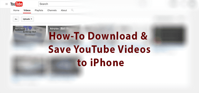 how to save a video from youtube to mac