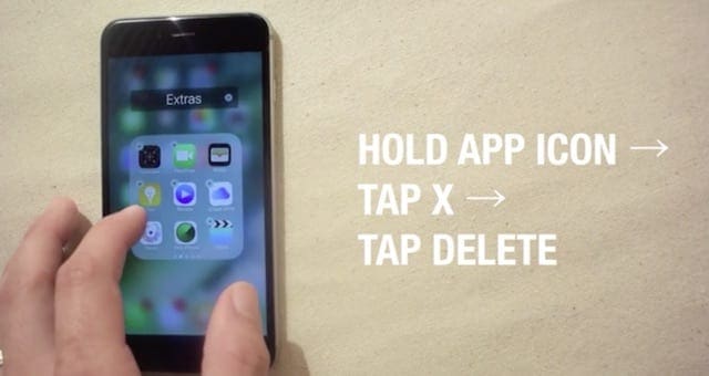 how do i delete an app from iphone 6s