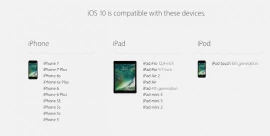 iOS 10 Compatibility