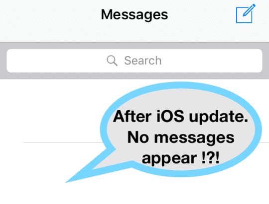 iPhone Texts Disappeared After iOS Update