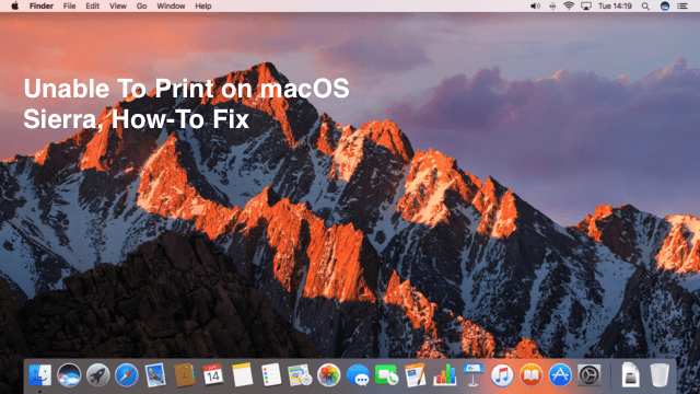 printer for mac os sierra