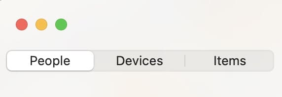 The Devices Tab in Find My on Mac