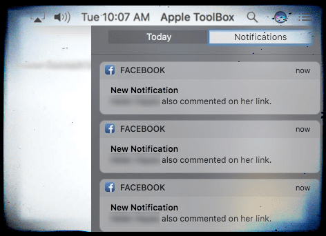 how to stop notifications on mac from facebook