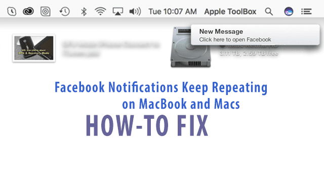 Уведомления Facebook продолжают повторяться на MacBook, как исправить
