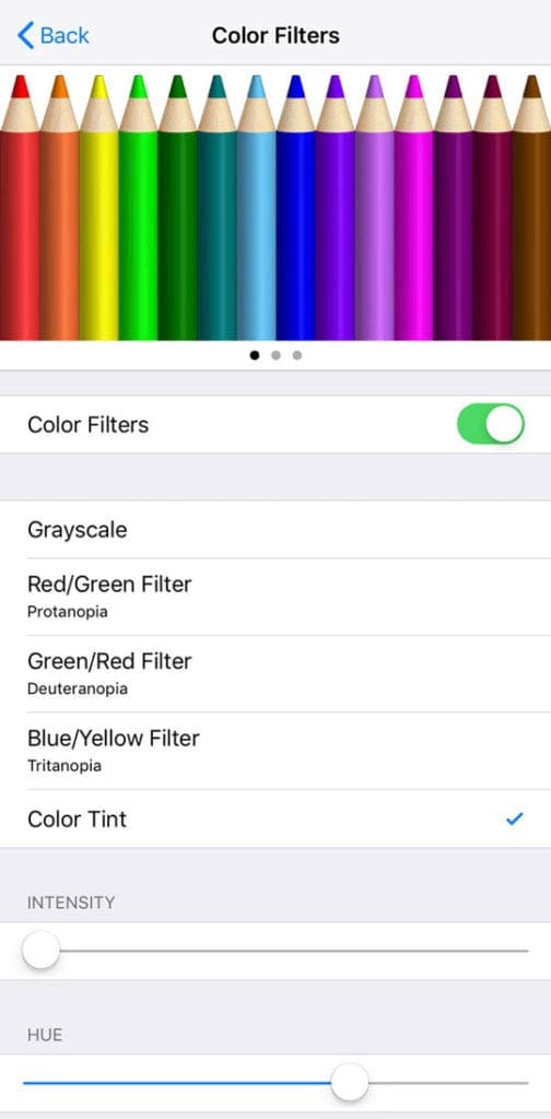 color filters iOS