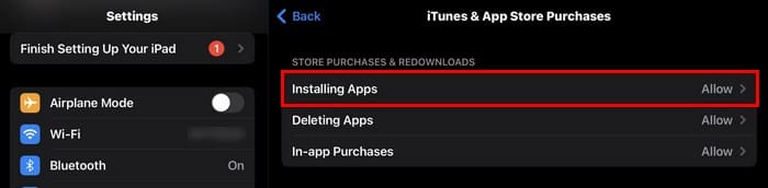 Installing apps on iPad