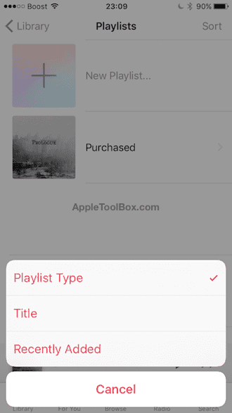 how to Sort Songs,playlists in iOS 10.2