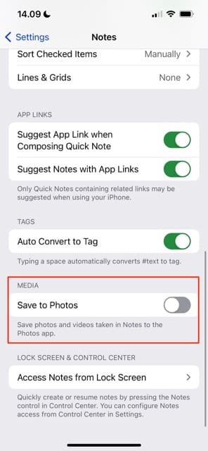 Toggle to stop images saving to your iPhone camera roll