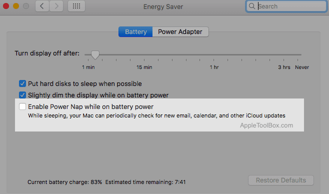 Enable Power Nap on Macbook, How-To