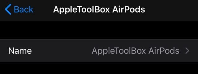 AirPods name in bluetooth iPhone