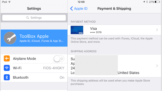 Manage Apple-id and Account Details using iOS 10.3