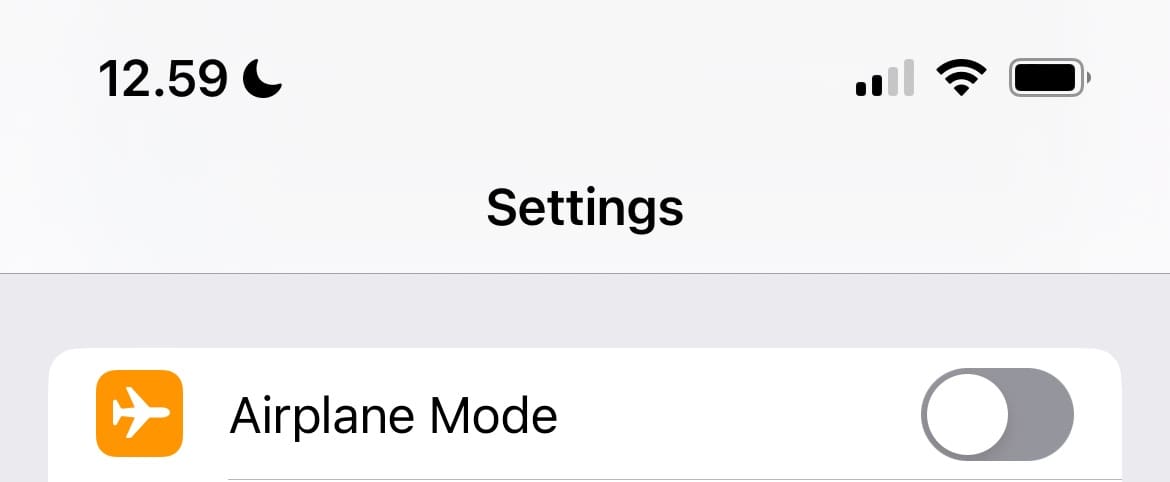 Toggle Airplane Mode On and Off on iPhone