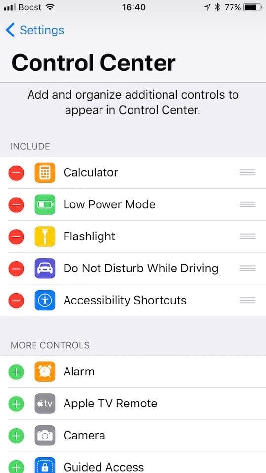 How to Customize Control Center in iOS 11