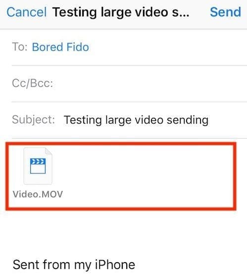 So senden Sie große Videos oder Fotos über iPhone Mail