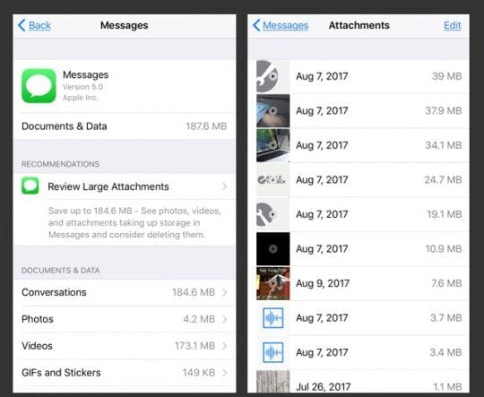 Quickly Free Up iPhone and iPad Storage in iOS Settings
