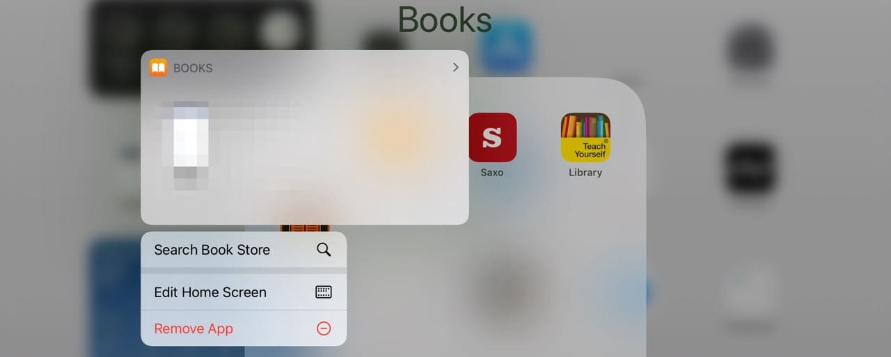 Remove Apple Books from an iPad
