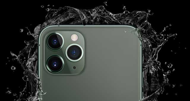 the iPhone 11 Pro is water resistant up to 4 meters