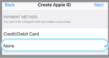 how to make payment method none on iphone