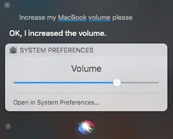 Use Siri to Control Your MacBook Volume