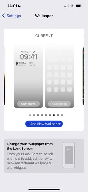 Customize iPhone Lock Screen Screenshot