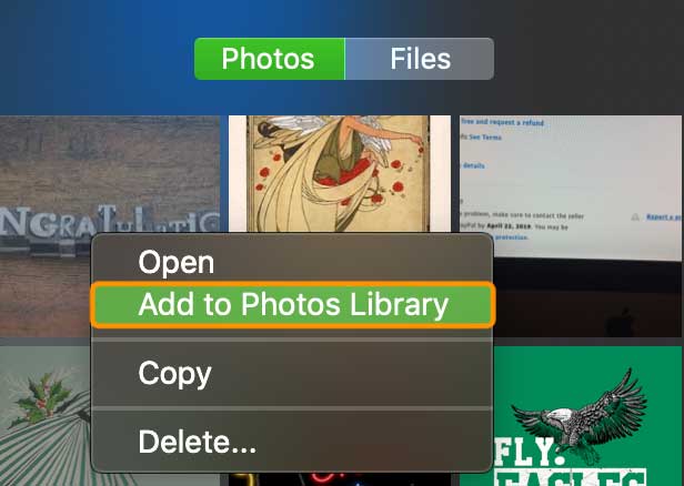 mac messages app add message photos to photos app library